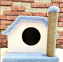 Kedi Evi Tırmalamalı Kedi Evi, Mavi Kedi Evi