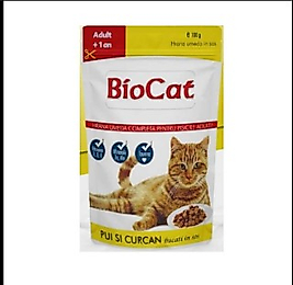 Biocat Tavuklu Kedi Yaş Maması 100 Gr
