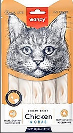 Wanpy Tavuklu ve Yengeçli 5x14 gr Sıvı Kedi Ödül Maması