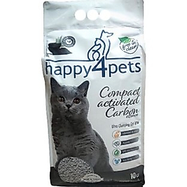 Happy4Pets Happy4pet Topaklaşan Kedi Kumu Activ Carbon Ince Taneli 10 Lt