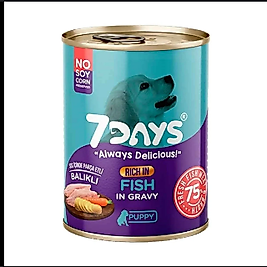 7 Days Pupy Balıklı Köpek Konservesi 413 gr.