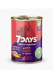 SEVEN 7 DAYS 7 Days Sığır Etli Yetişkin Kedi Konserve 6x415 Gr