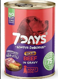 7 Days Sığır Etli Köpek Konservesi 415gr.