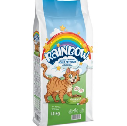Rainbow Gurme Serisi Tavuklu Kedi Maması 15 kg