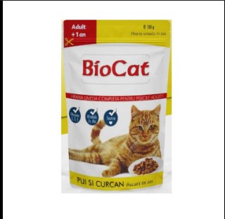 Biocat Tavuklu Kedi Yaş Maması 100 Gr