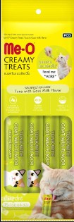 Me-O Creamy Treat Ton Balığı & Keçi Sütü Kedi Ödülü 4 x 15 Gr