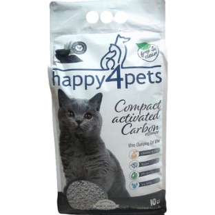 Happy4Pets Happy4pet Topaklaşan Kedi Kumu Activ Carbon Ince Taneli 10 Lt