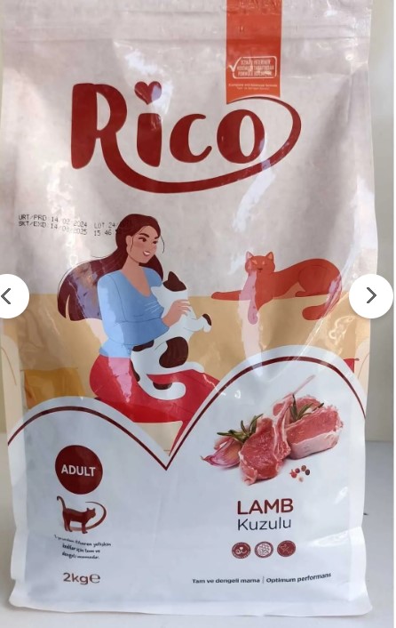 Rico RİCO 2 KİLO KUZU ETLİ YETİŞKİN KEDİ MAMASI