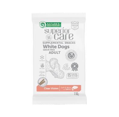Nature's Protection White Dogs Clear Vision Supplemental Snacks Soft Moist With Salmon Tamamlayıcı