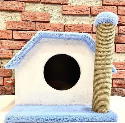 Kedi Evi Tırmalamalı Kedi Evi, Mavi Kedi Evi